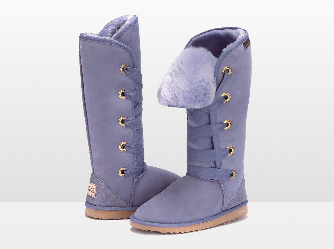 Purple sheepskin boots best sale